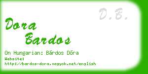 dora bardos business card